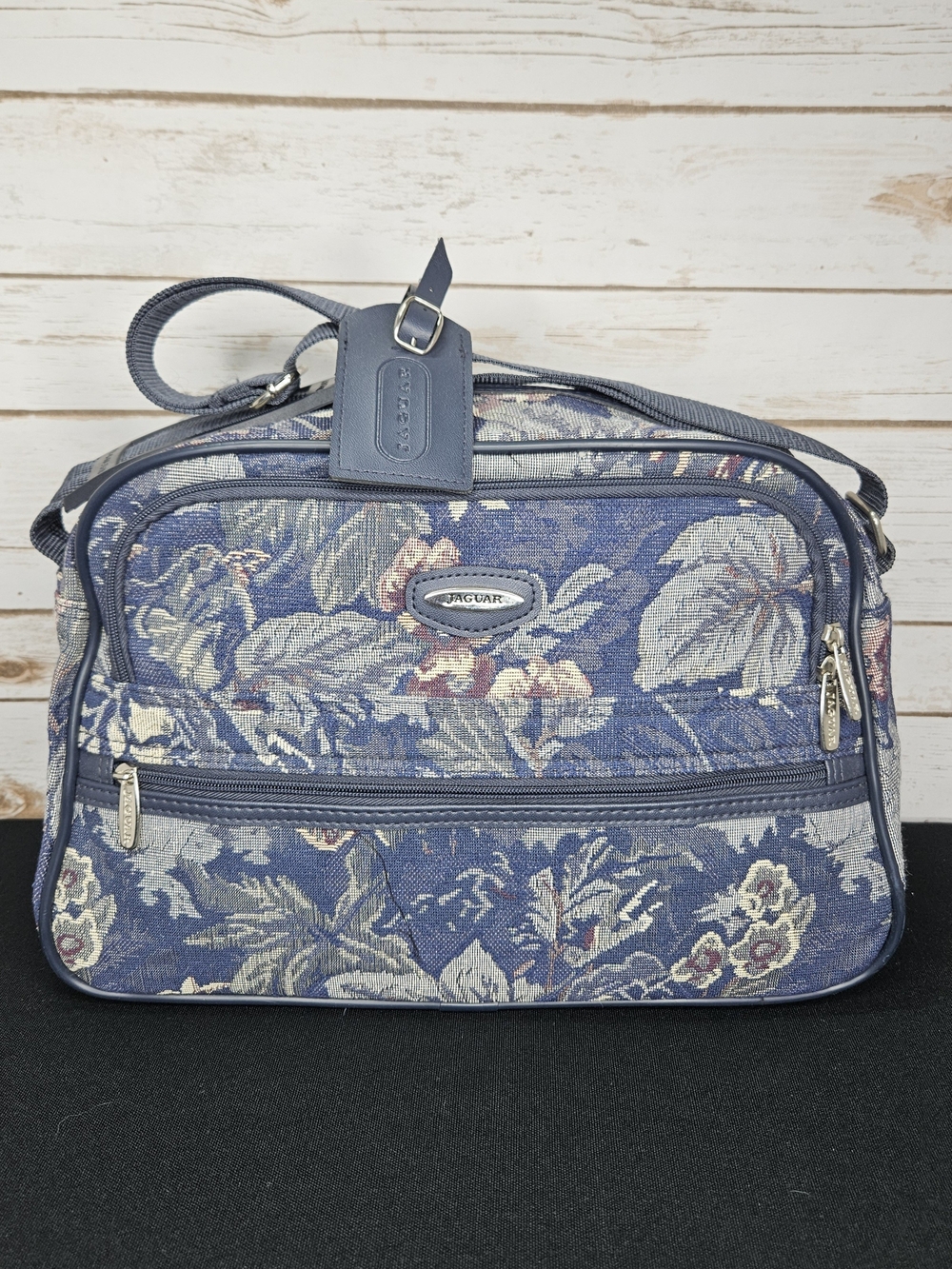 Jaguar Floral Canvas Carry-on Luggage Travel Bag